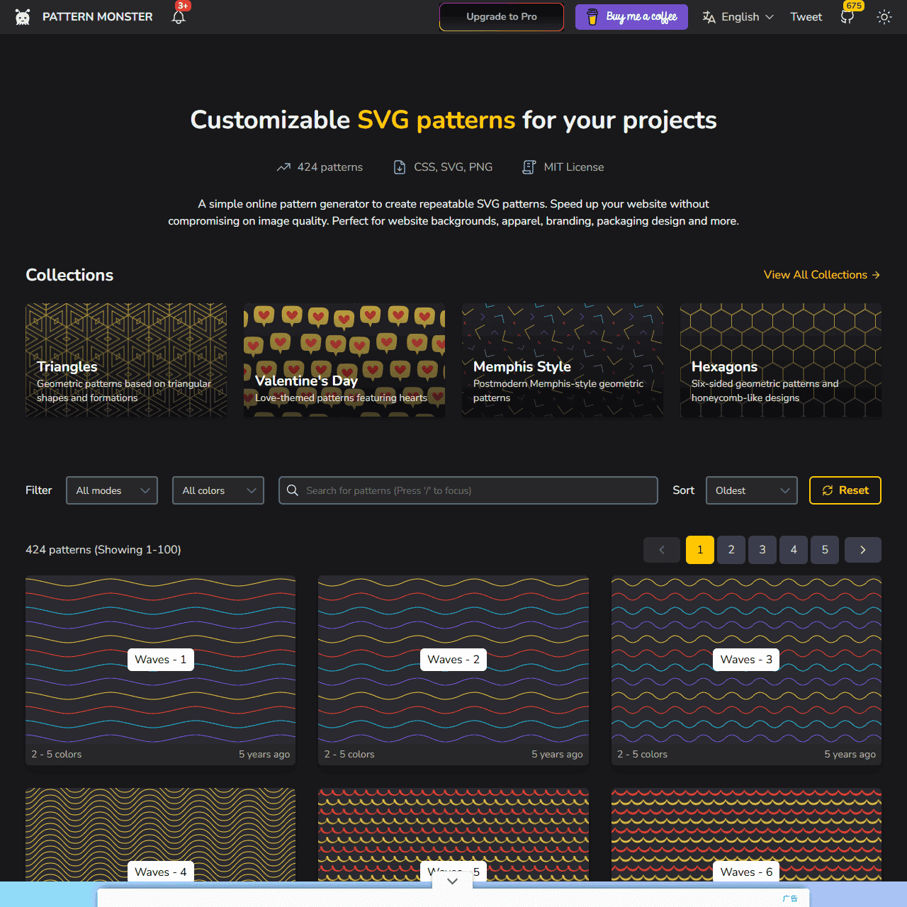 Pattern Monster - SVG Pattern Generator