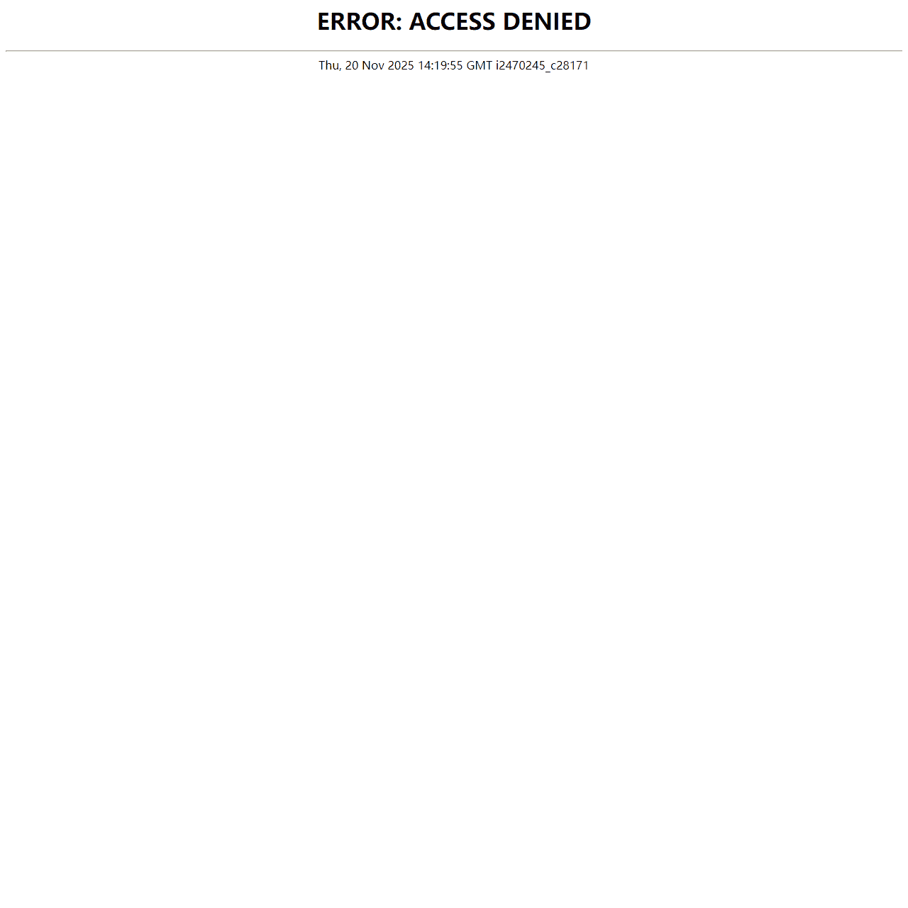ERROR: ACCESS DENIED