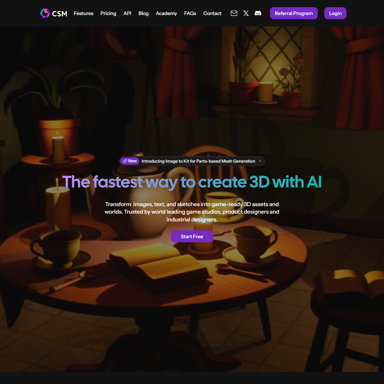 CSM — The fastest way to create 3D with AI